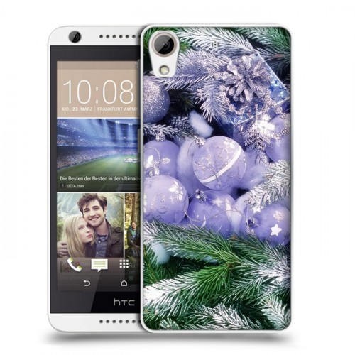 Дизайнерский пластиковый чехол для HTC Desire 626 Новогодняя хвоя