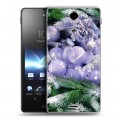 Дизайнерский пластиковый чехол для Sony Xperia TX Новогодняя хвоя