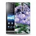 Дизайнерский пластиковый чехол для Sony Xperia S Новогодняя хвоя