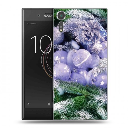 Дизайнерский пластиковый чехол для Sony Xperia XZs Новогодняя хвоя