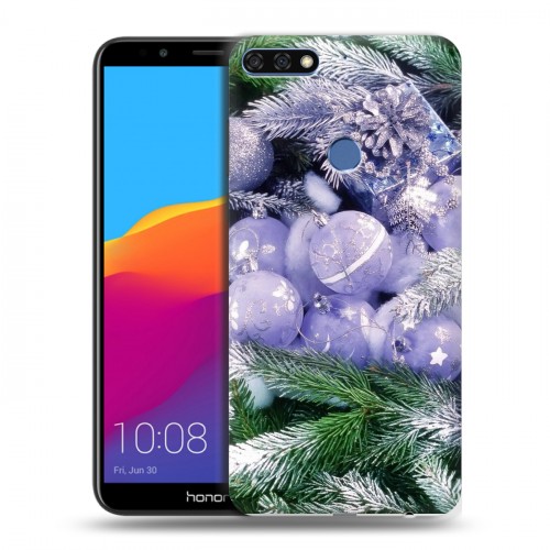 Дизайнерский пластиковый чехол для Huawei Honor 7C Pro Новогодняя хвоя