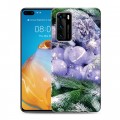 Дизайнерский силиконовый с усиленными углами чехол для Huawei P40 Новогодняя хвоя