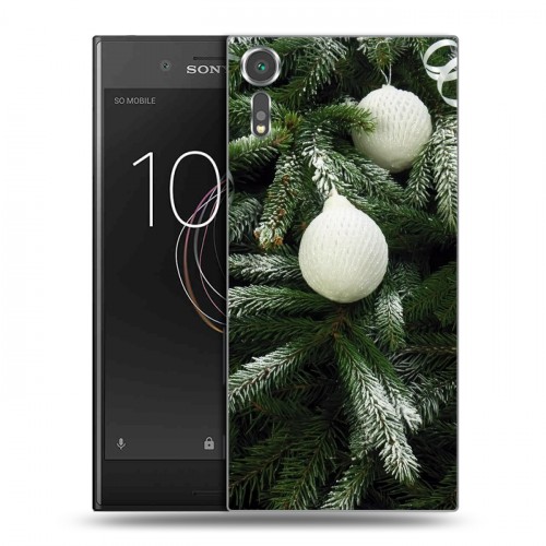 Дизайнерский пластиковый чехол для Sony Xperia XZs Новогодняя хвоя