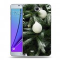 Дизайнерский пластиковый чехол для Samsung Galaxy Note 2 Новогодняя хвоя