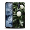 Дизайнерский пластиковый чехол для Nokia 6.1 Plus Новогодняя хвоя