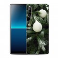 Дизайнерский силиконовый с усиленными углами чехол для Sony Xperia L4 Новогодняя хвоя