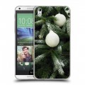 Дизайнерский пластиковый чехол для HTC Desire 816 Новогодняя хвоя