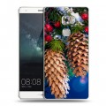 Дизайнерский пластиковый чехол для Huawei Mate S Новогодняя хвоя