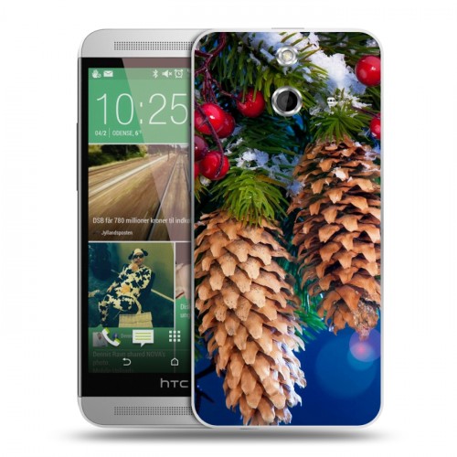 Дизайнерский пластиковый чехол для HTC One E8 Новогодняя хвоя