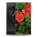 Дизайнерский пластиковый чехол для Sony Xperia XZs Новогодняя хвоя