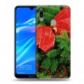 Дизайнерский пластиковый чехол для Huawei Y6 (2019) Новогодняя хвоя