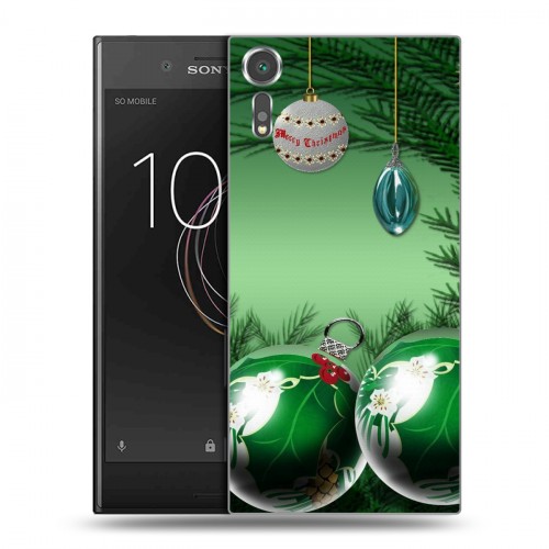 Дизайнерский пластиковый чехол для Sony Xperia XZs Новогодняя хвоя