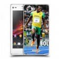 Дизайнерский пластиковый чехол для Sony Xperia L Усейн Бол