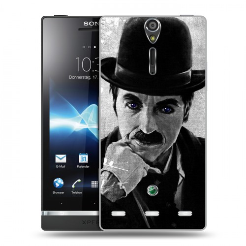 Дизайнерский пластиковый чехол для Sony Xperia S Чарли Чаплин