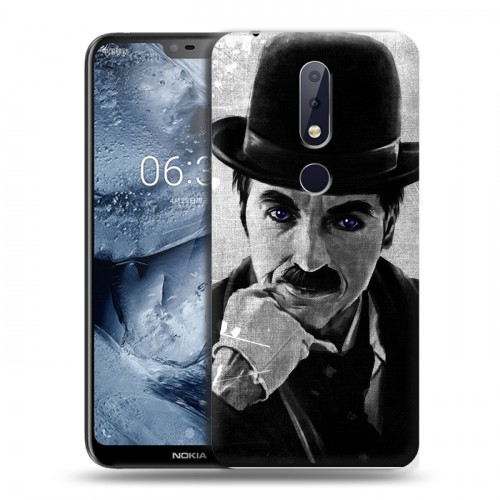 Дизайнерский силиконовый чехол для Nokia 6.1 Plus Чарли Чаплин