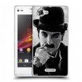 Дизайнерский пластиковый чехол для Sony Xperia L Чарли Чаплин