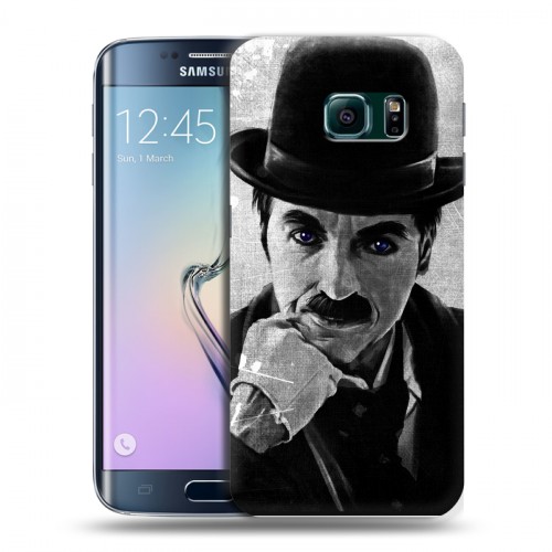 Дизайнерский пластиковый чехол для Samsung Galaxy S6 Edge Чарли Чаплин