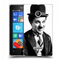 Дизайнерский пластиковый чехол для Microsoft Lumia 435 Чарли Чаплин