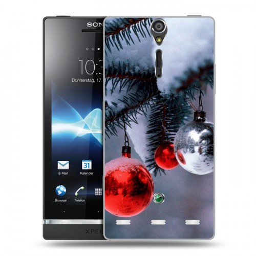 Дизайнерский пластиковый чехол для Sony Xperia S Новогодняя хвоя