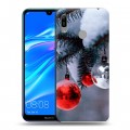 Дизайнерский пластиковый чехол для Huawei Y6 (2019) Новогодняя хвоя