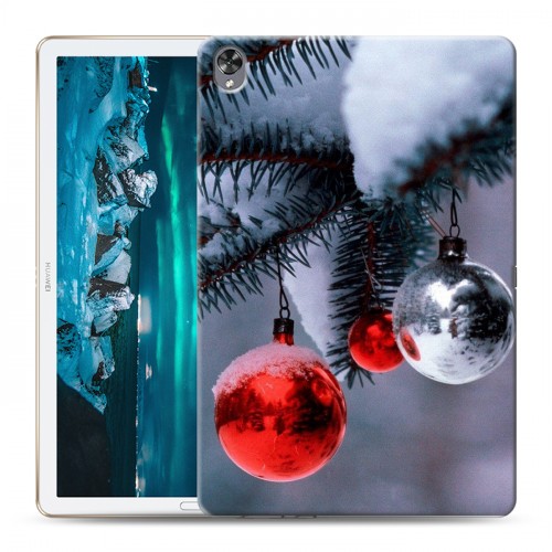 Дизайнерский силиконовый чехол для Huawei MediaPad M6 10.8 Новогодняя хвоя