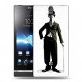 Дизайнерский пластиковый чехол для Sony Xperia S Чарли Чаплин