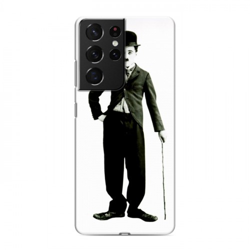Дизайнерский пластиковый чехол для Samsung Galaxy S21 Ultra Чарли Чаплин