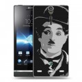 Дизайнерский пластиковый чехол для Sony Xperia S Чарли Чаплин