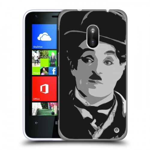 Дизайнерский пластиковый чехол для Nokia Lumia 620 Чарли Чаплин