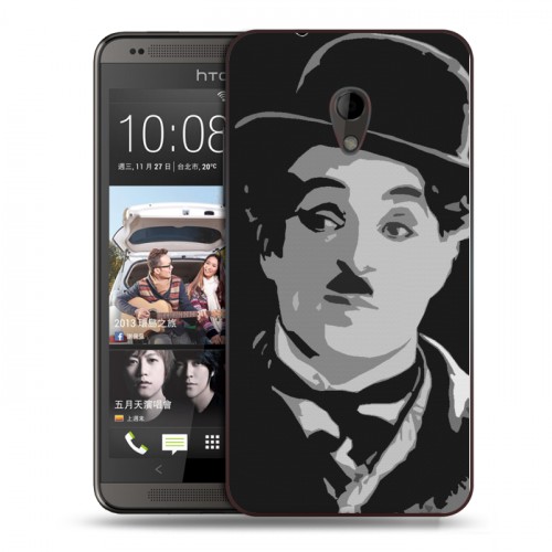 Дизайнерский пластиковый чехол для HTC Desire 700 Чарли Чаплин