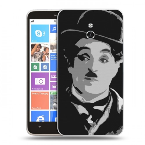 Дизайнерский пластиковый чехол для Nokia Lumia 1320 Чарли Чаплин