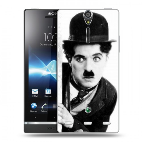 Дизайнерский пластиковый чехол для Sony Xperia S Чарли Чаплин