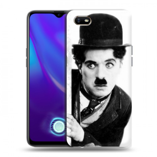 Дизайнерский силиконовый с усиленными углами чехол для OPPO A1k Чарли Чаплин