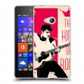 Дизайнерский пластиковый чехол для Microsoft Lumia 540 Элвис Пресли