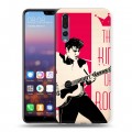 Дизайнерский силиконовый с усиленными углами чехол для Huawei P20 Pro Элвис Пресли