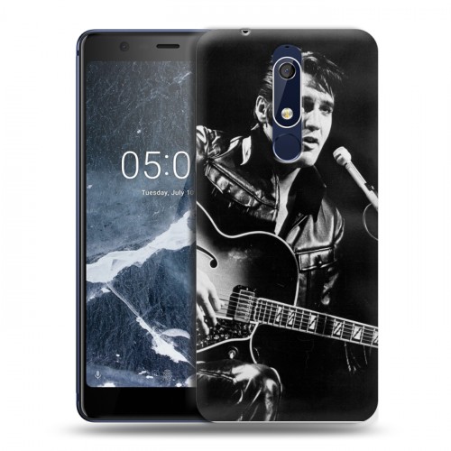 Дизайнерский пластиковый чехол для Nokia 5.1 Элвис Пресли