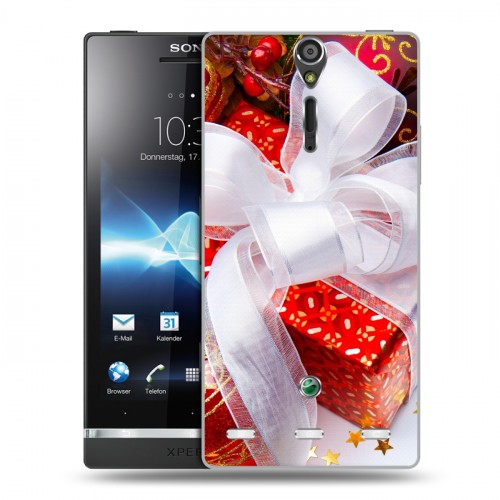 Дизайнерский пластиковый чехол для Sony Xperia S Новогодняя хвоя