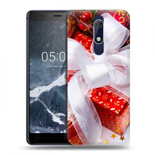 Дизайнерский пластиковый чехол для Nokia 5.1 Новогодняя хвоя