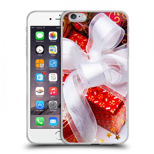 Дизайнерский силиконовый чехол для Iphone 6 Plus/6s Plus Новогодняя хвоя