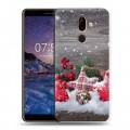 Дизайнерский пластиковый чехол для Nokia 7 Plus Новогодняя хвоя