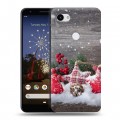 Дизайнерский пластиковый чехол для Google Pixel 3a XL Новогодняя хвоя