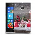 Дизайнерский пластиковый чехол для Microsoft Lumia 435 Новогодняя хвоя