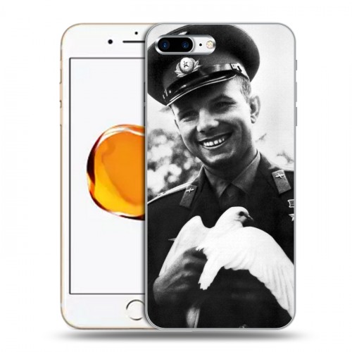Дизайнерский силиконовый чехол для Iphone 7 Plus / 8 Plus Юрий Гагарин