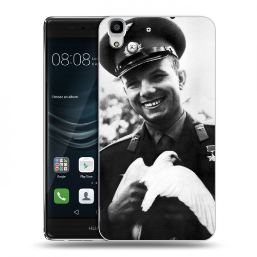 Дизайнерский пластиковый чехол для Huawei Y6II Юрий Гагарин