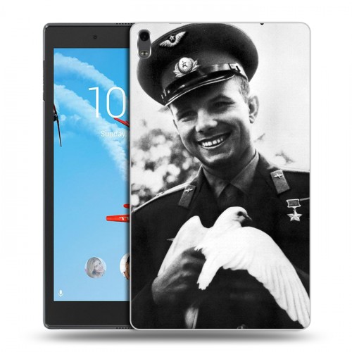 Дизайнерский силиконовый чехол для Lenovo Tab 4 8 Plus Юрий Гагарин