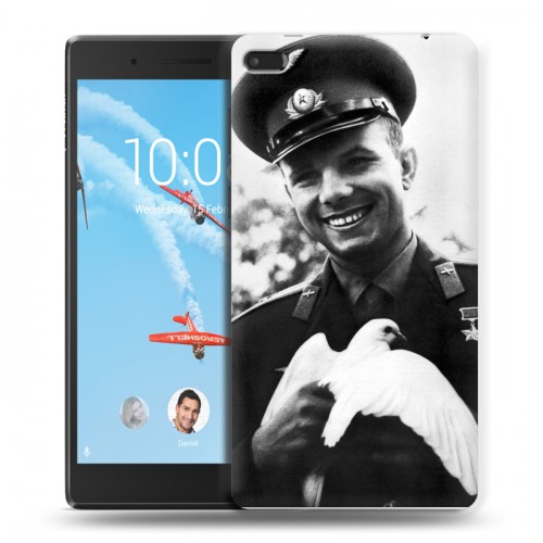 Дизайнерский силиконовый чехол для Lenovo Tab 4 7 Essential Юрий Гагарин