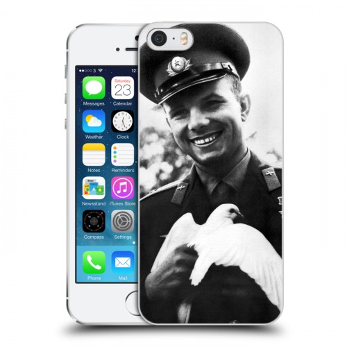 Дизайнерский пластиковый чехол для Iphone 5s Юрий Гагарин