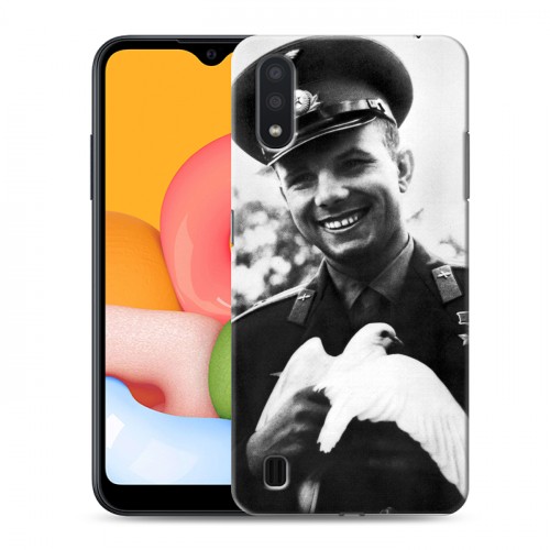 Дизайнерский силиконовый чехол для Samsung Galaxy M01 Юрий Гагарин