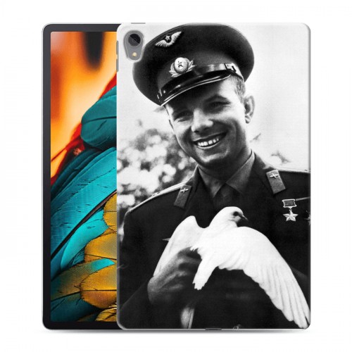 Дизайнерский силиконовый чехол для Lenovo Tab P11 Юрий Гагарин