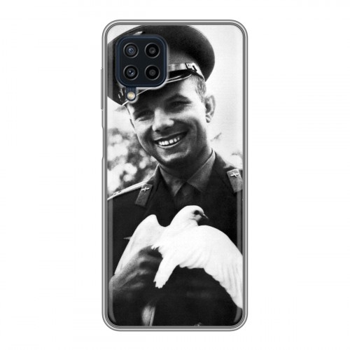 Дизайнерский пластиковый чехол для Samsung Galaxy A22 Юрий Гагарин